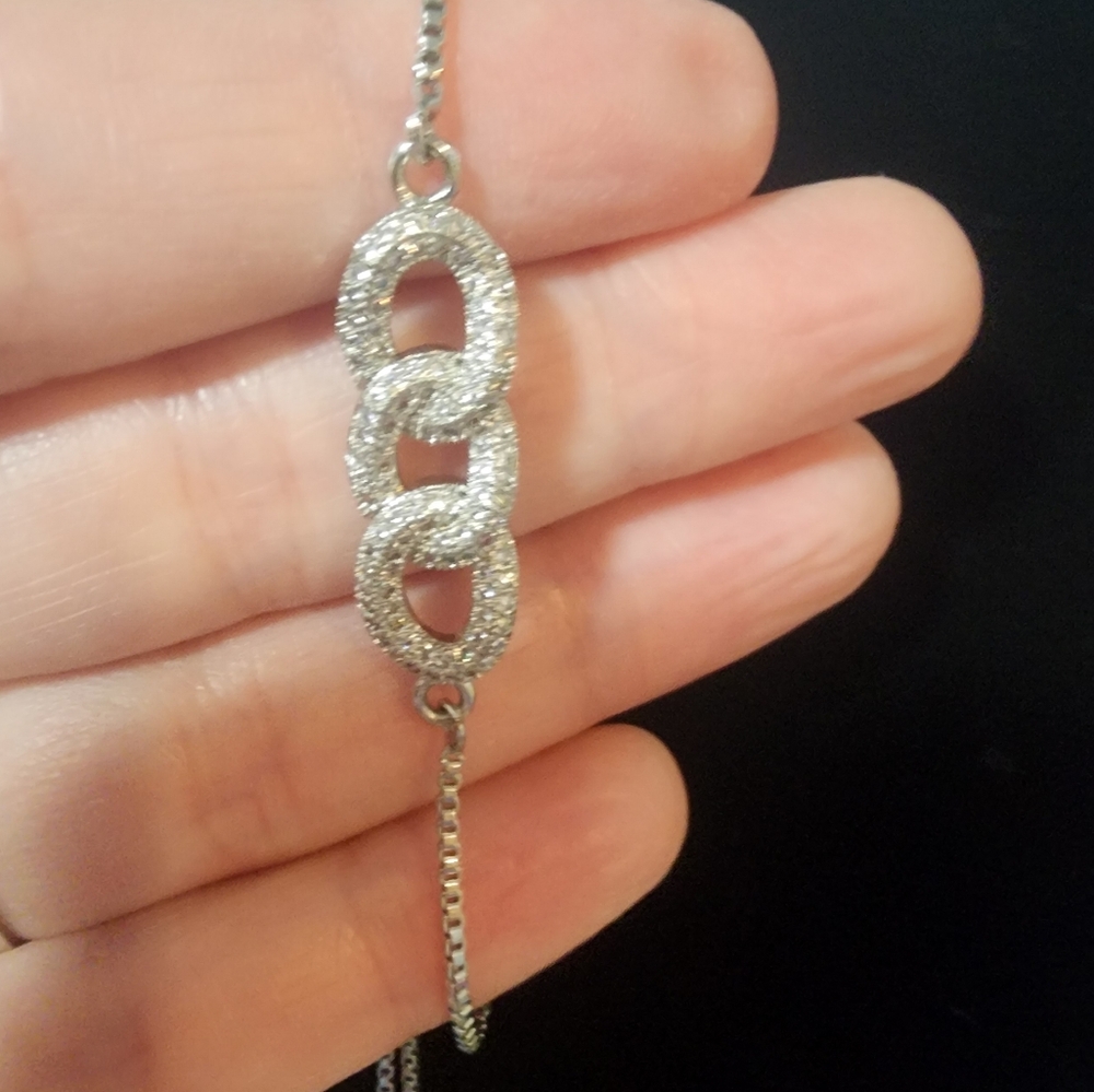 Cuban chain link adjustable bracelet
